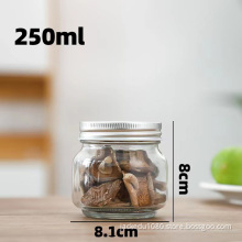 Airtight Smell Proof High Borosilicate Grain Spices Glass Dry Glass Food Storage Container With Bamboo Lids